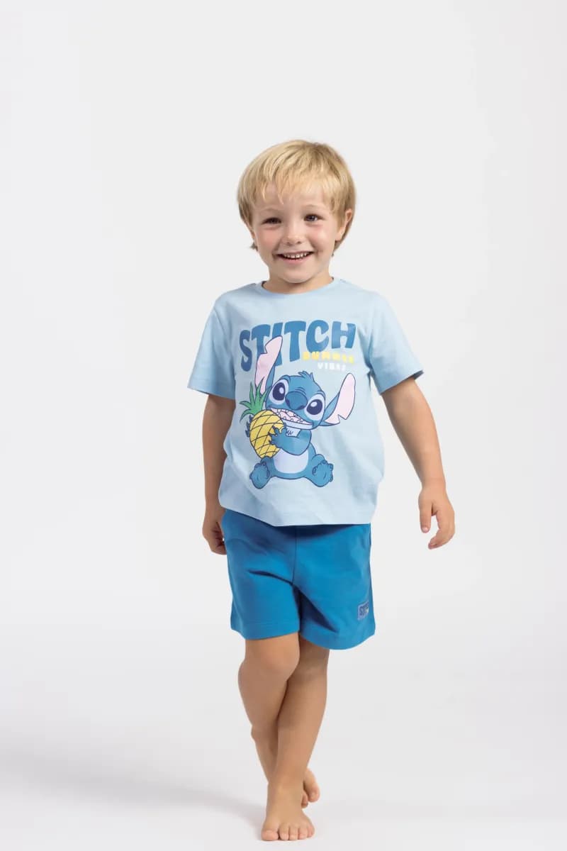Disney Lilo &  Stitch T-shirt &  Shorts, Blå, 110-116