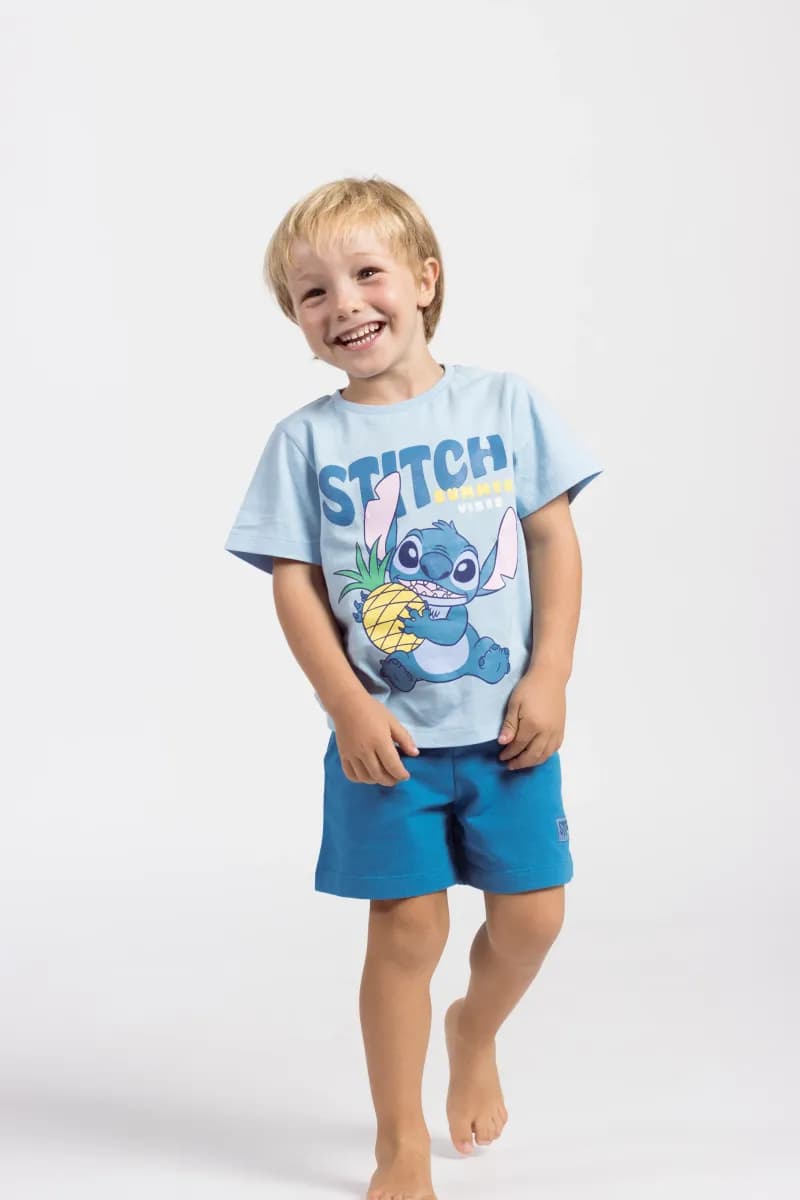 Disney Lilo &  Stitch T-shirt &  Shorts, Blå, 128-134