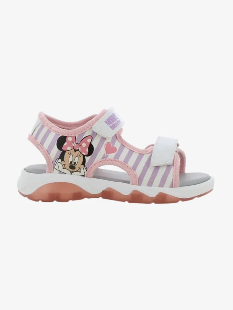 Disney Mimmi Pigg Blinkande Sandaler, White/Light Pink, 24