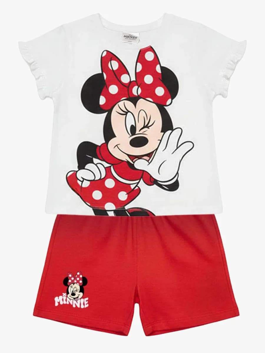 Disney Mimmi Pigg T-shirt &  Shorts Set, Vit, 116-122