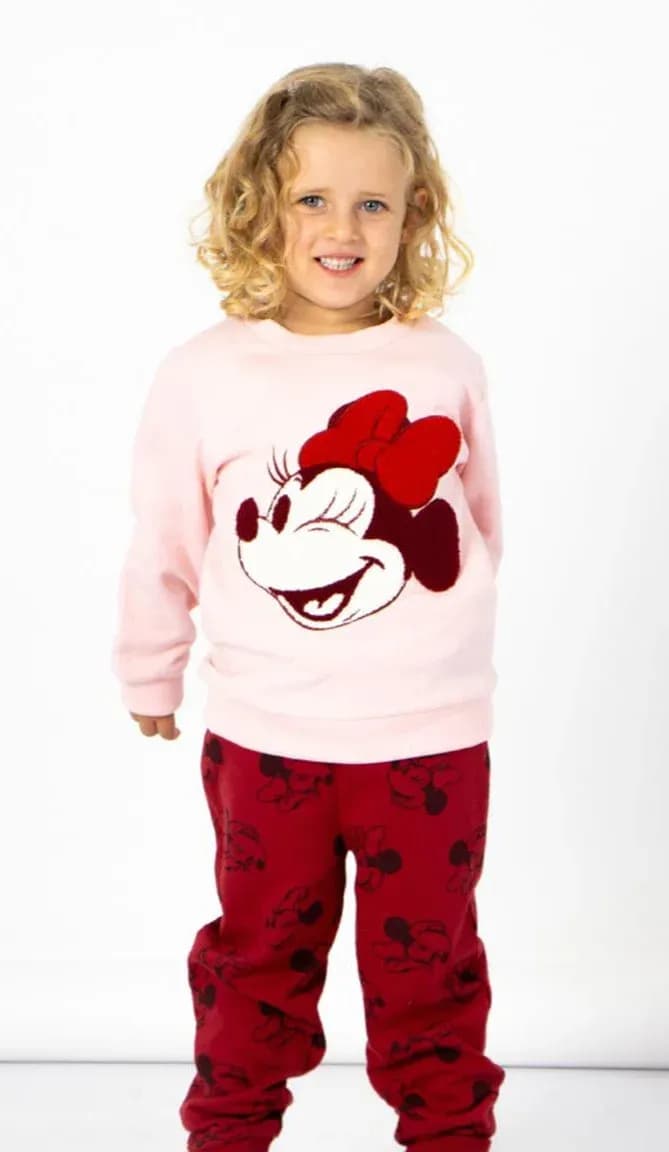 Disney Mimmi Pigg Tröja Och Byxor Set, Röd/Rosa, 3 år