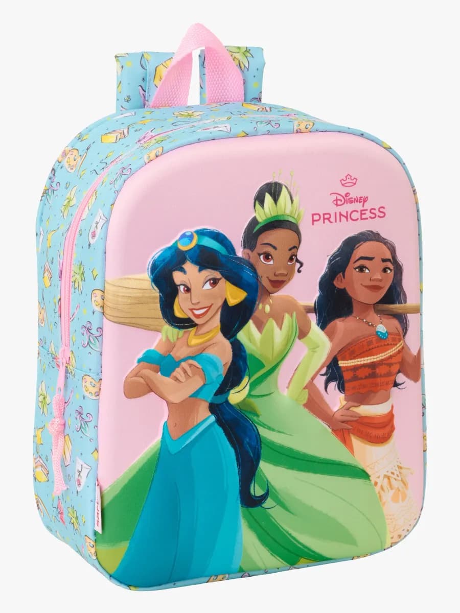Disney Princess 3D Mini Ryggsäck 6L, Rosa/Blå