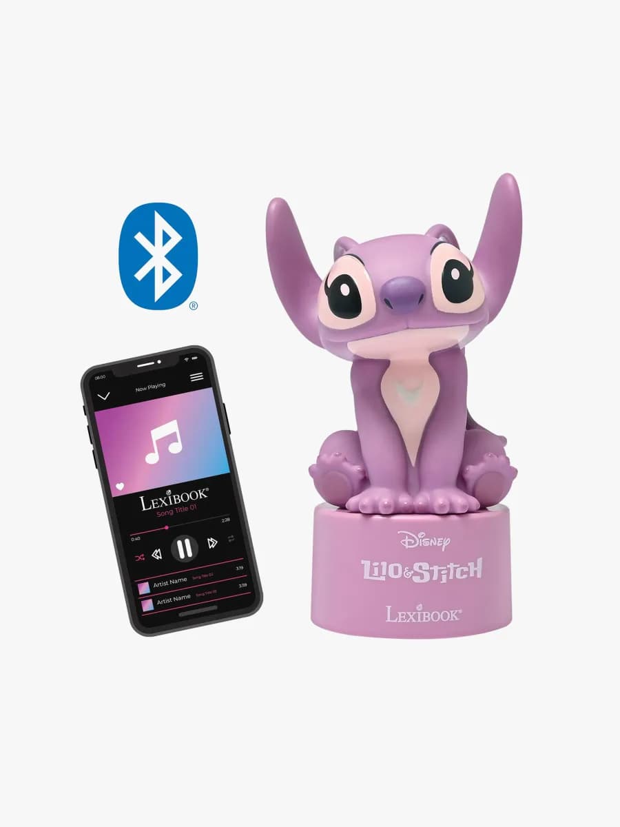 Disney Stitch Bluetooth-högtalare med Nattlampa Angel, Barnrum