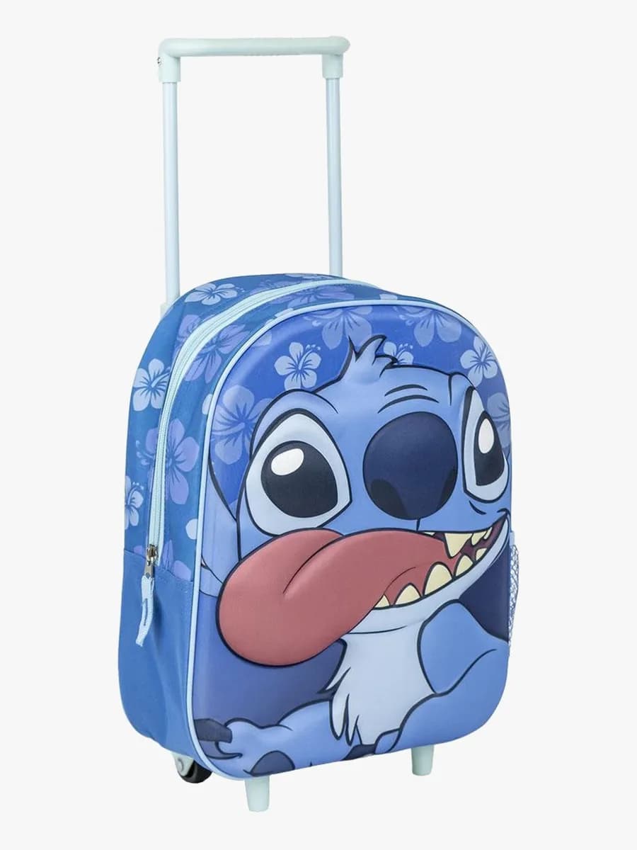 Disney Stitch Kids Ryggsäck Trolley 3D, Blå