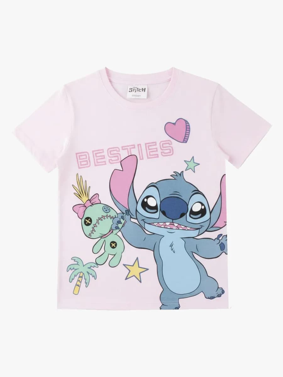Disney Stitch T-shirt, Ljusrosa, 116-122