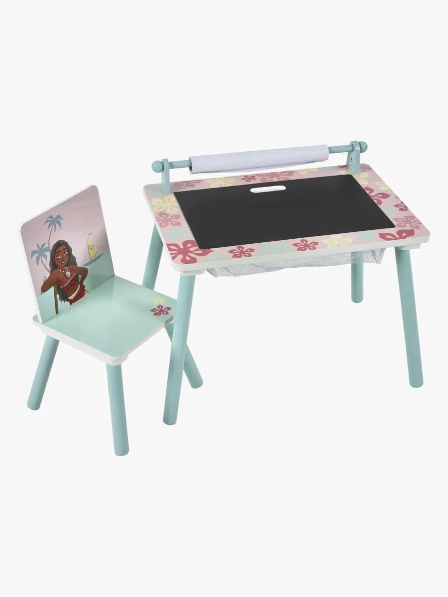 Disney Vaiana Skrivbord med Stol, Blå
