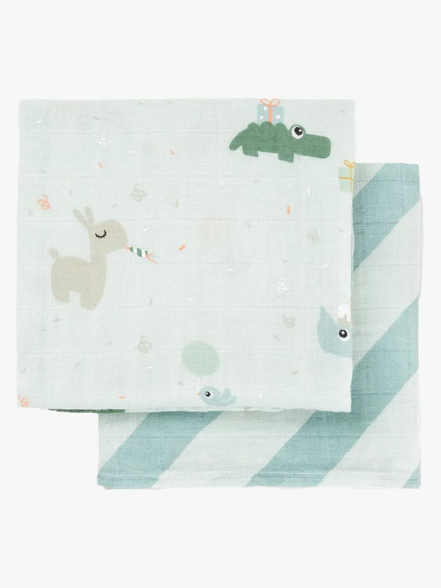 Done By Deer Celebration Muslinfilt 2-Pack, Blue