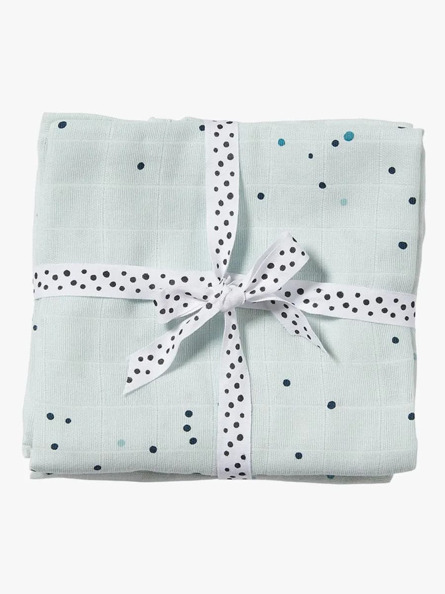 Done By Deer Filt Dreamy Dots 120x120 2-pack, Blue