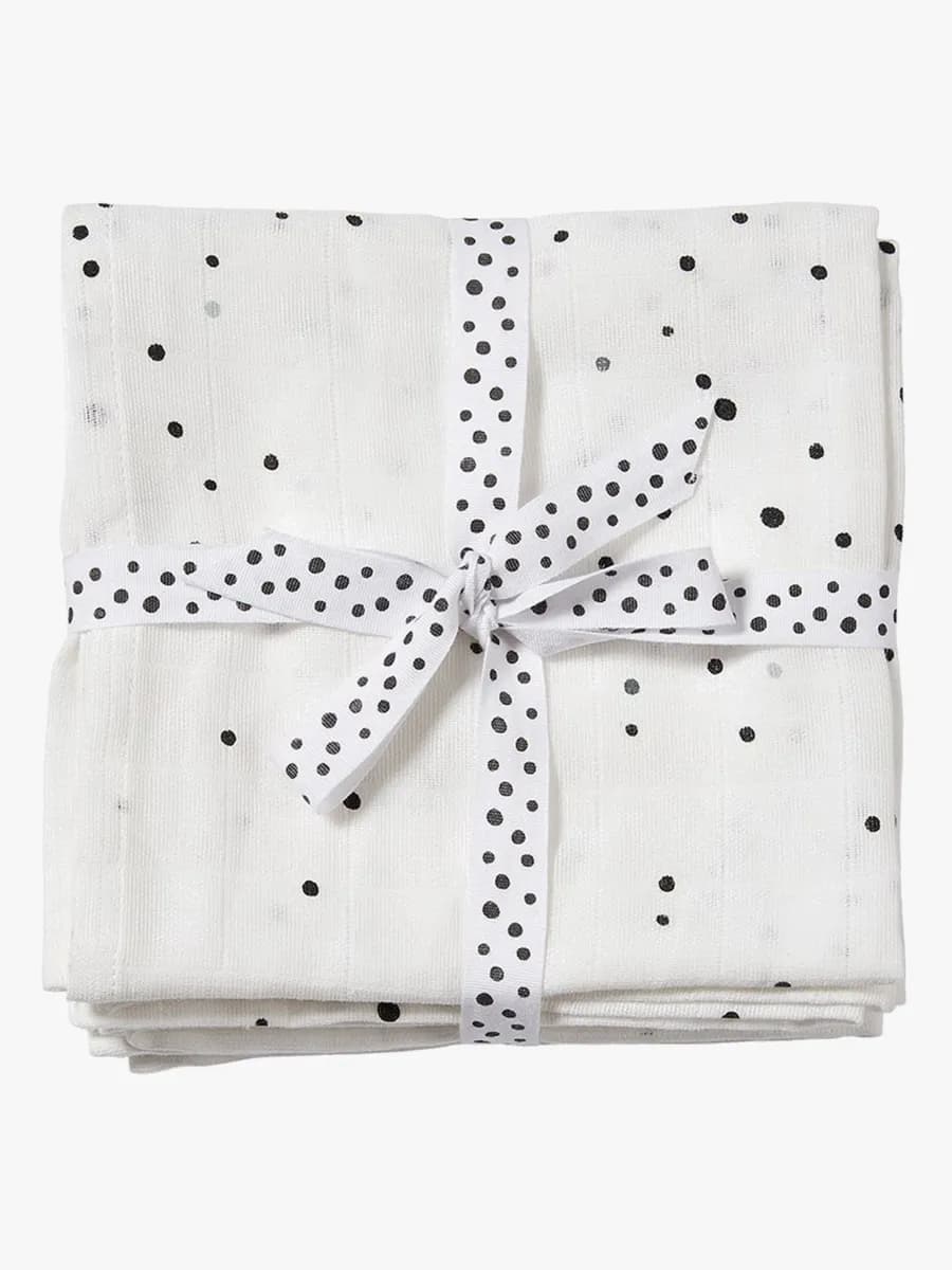 Done By Deer Filt Dreamy Dots 120x120 2-pack, White