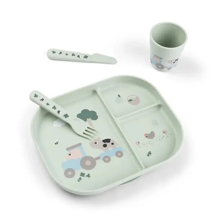 Done by Deer Foodie dinnerset Foodie med sugpropp, Tiny farm