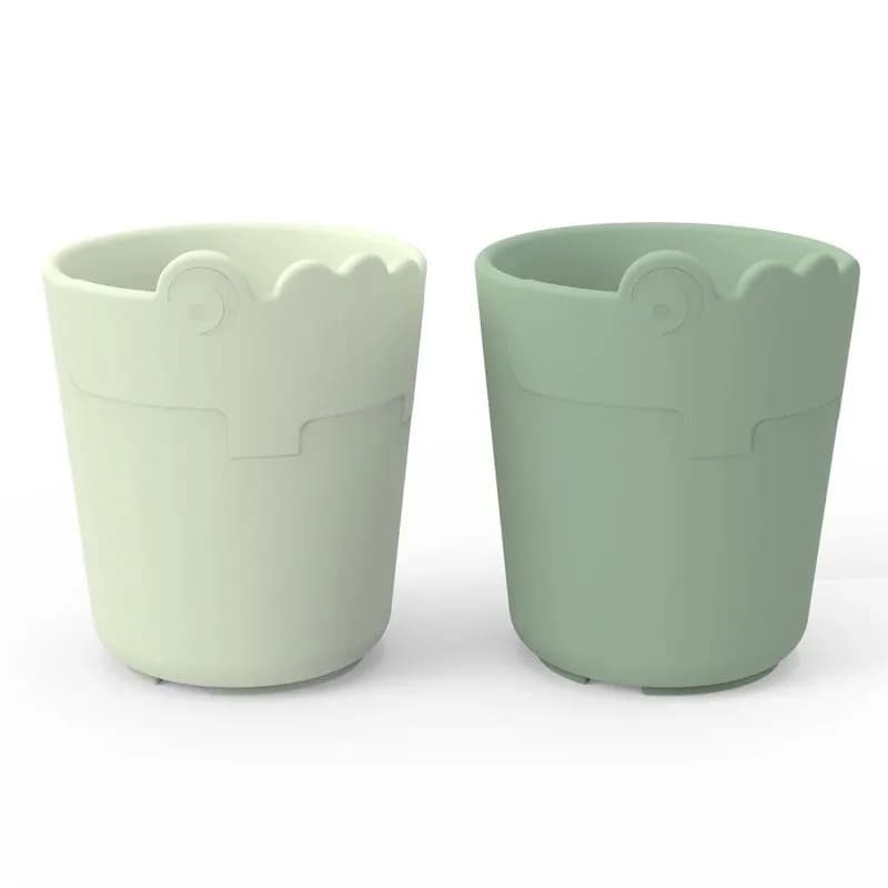 Done by Deer mini mugg Kiddish Croco 2-pack, grön