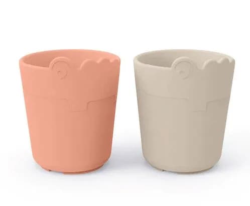 Done by Deer mini mugg Kiddish Croco 2-pack, sand/coral