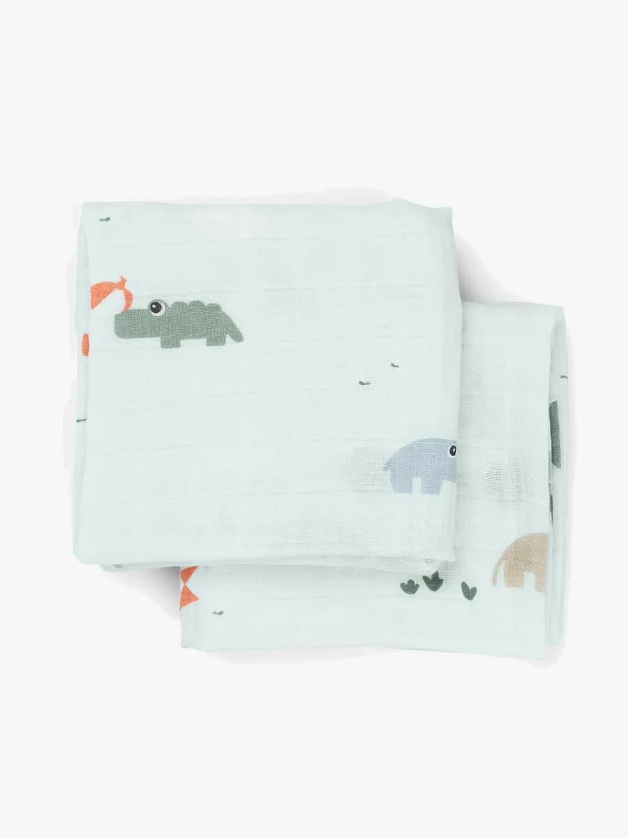 Done By Deer Playground Muslinfilt 2-Pack, Blue