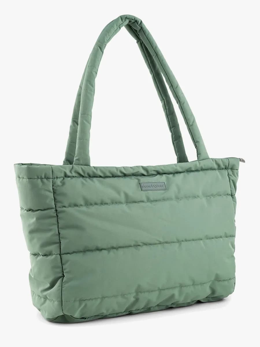 Done By Deer Quiltad Tote Skötväska, Grön