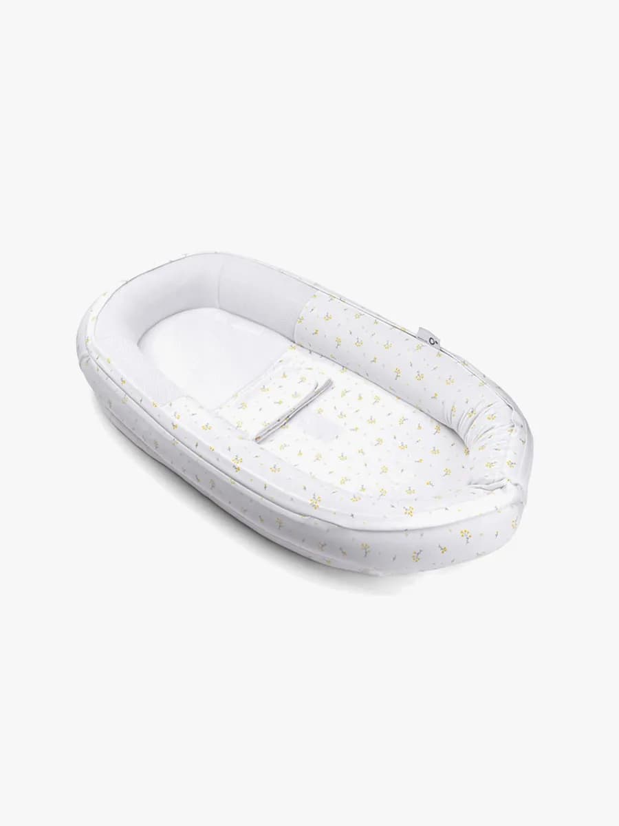 Doomoo Cocoon Babynest Blommor, Gul