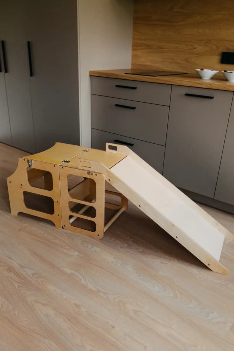Duck Woodworks Rutschkana för Fällbar Hjälpa Till Pall, Natur