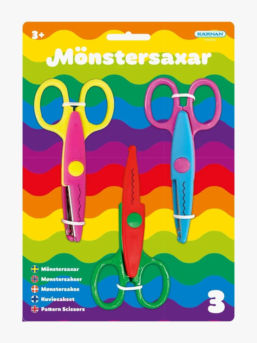 Egmont Kärnan Mönstersaxar 3-Pack