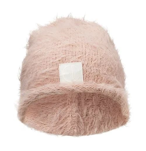 Elodie Details furry knit beanie powder pink, 1-2 år