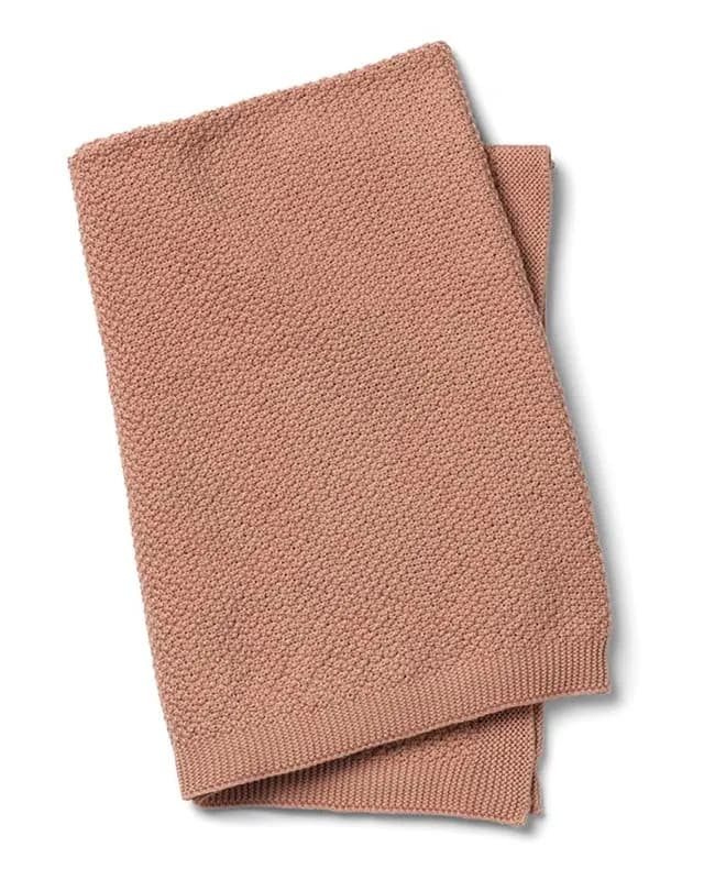 Elodie Details mosstickad filt, faded rose