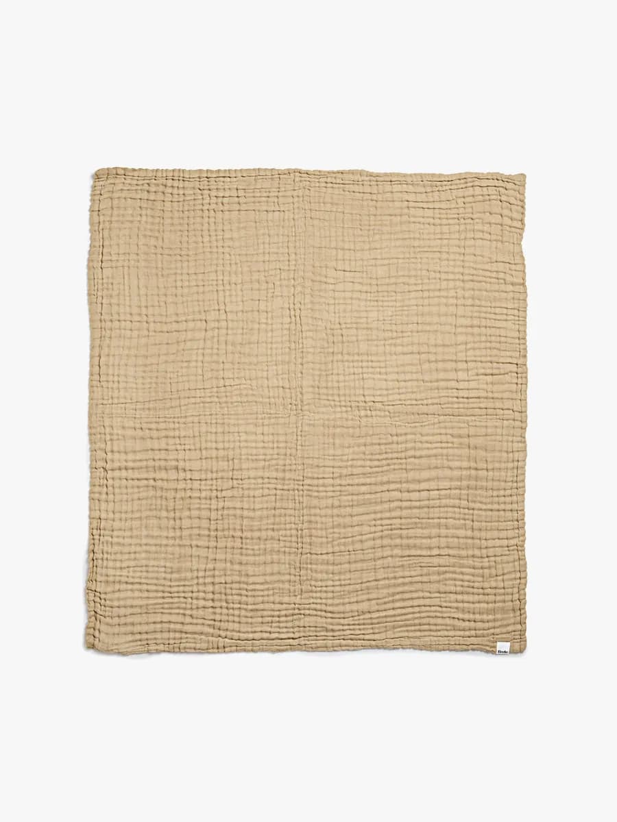 Elodie  Krinklad Filt 120x120, Pure Khaki