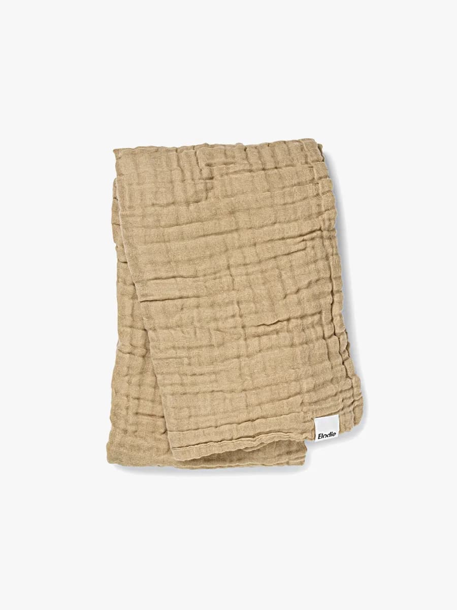 Elodie  Krinklad Filt 120x120, Pure Khaki