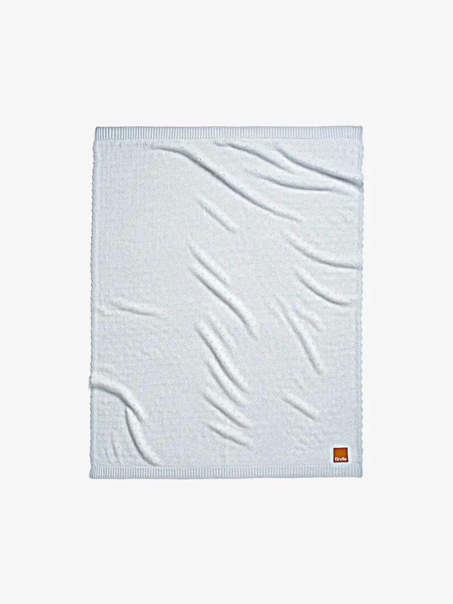 Elodie  Pointelle-stickad Filt 100x75, Bermuda Blue