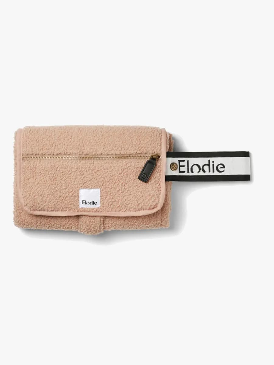 Elodie  Portabel Skötbädd, Pink Bouclé