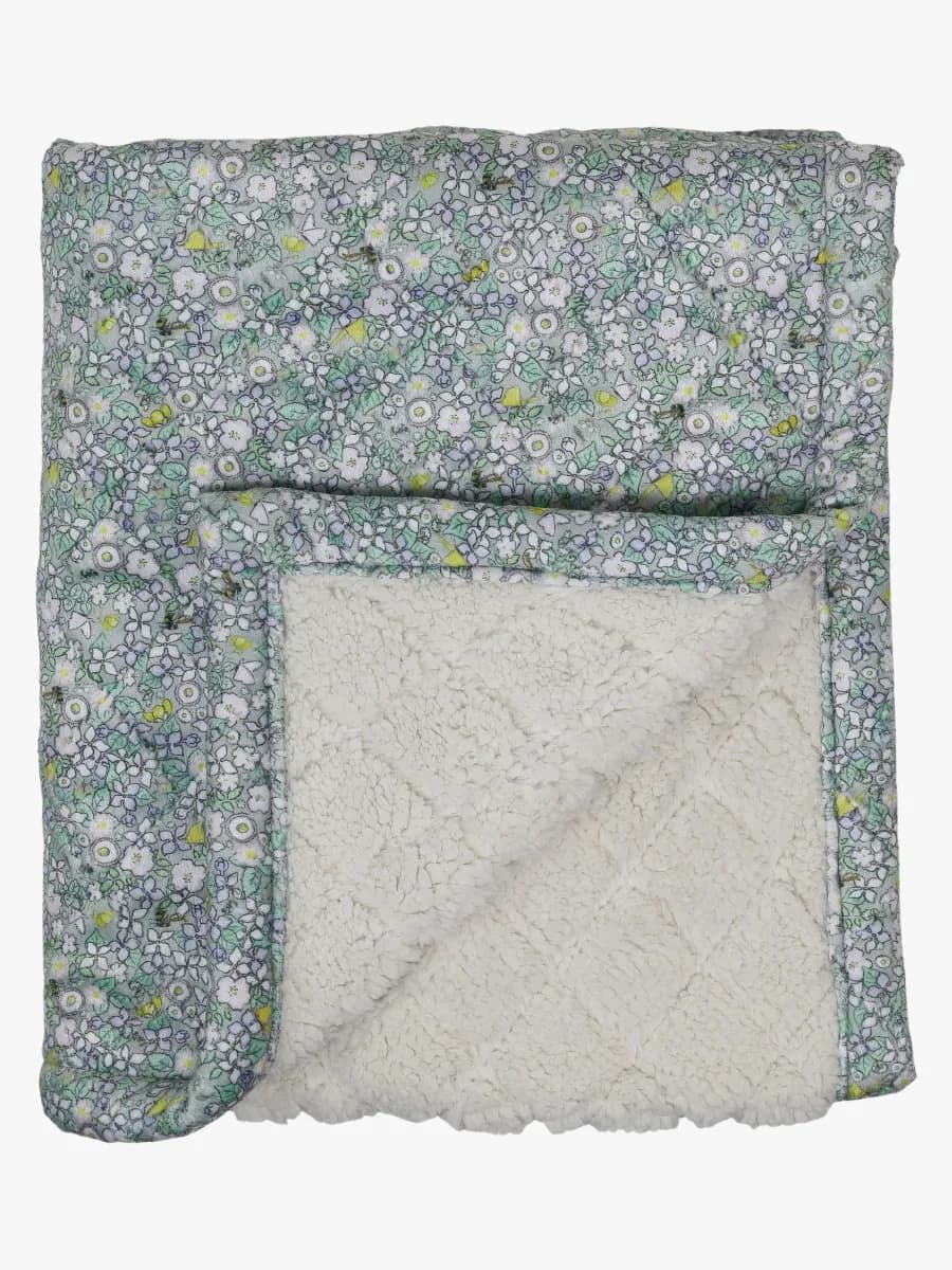 Elsa Beskow Blomsterfesten Quiltad Filt, Blå