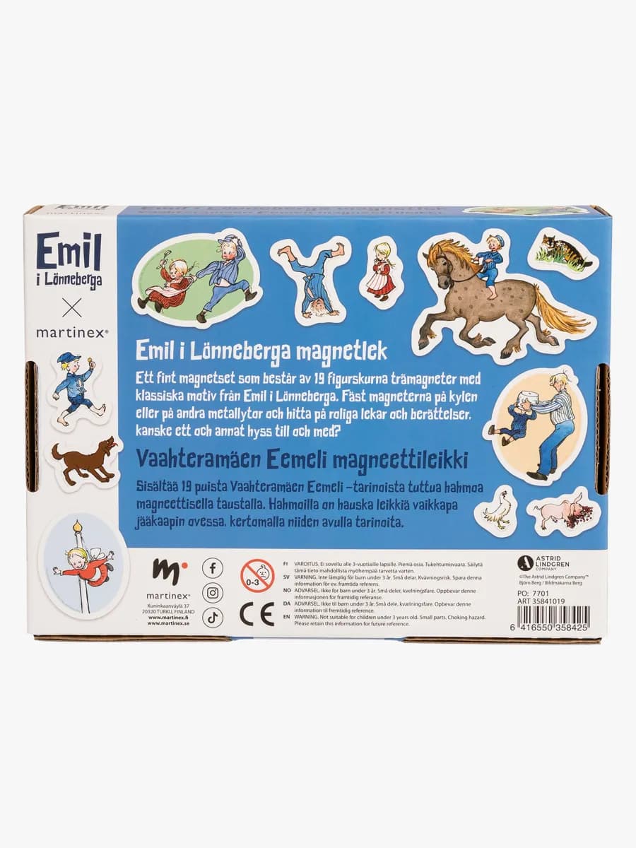 Emil i Lönneberga Magnetset 19 Delar