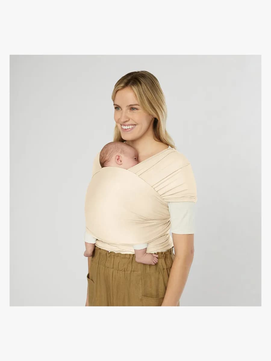Ergobaby Aura Wrap Knit Bärsjal, Cream - Bäst i test