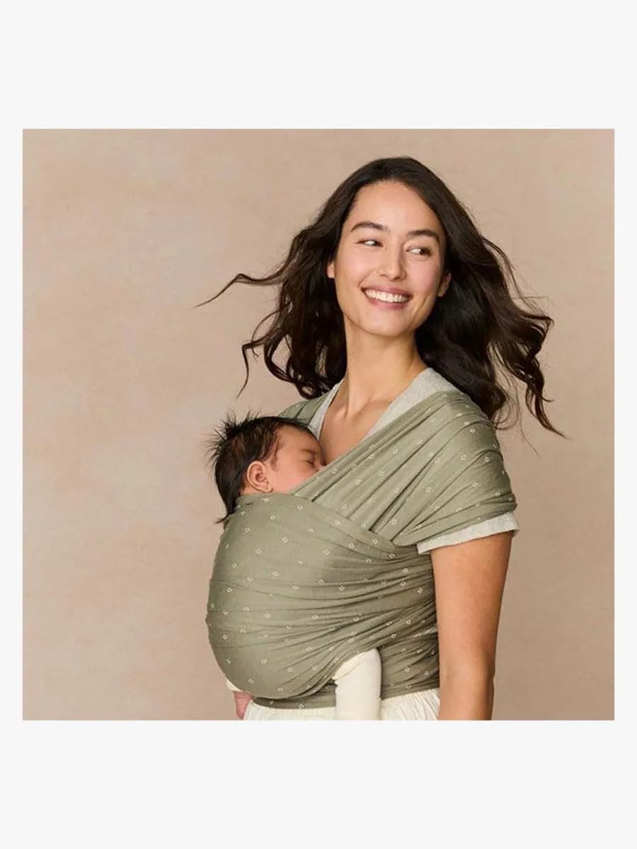 Ergobaby Aura Wrap Knit Bärsjal, Olive Diamonds - Bäst i test