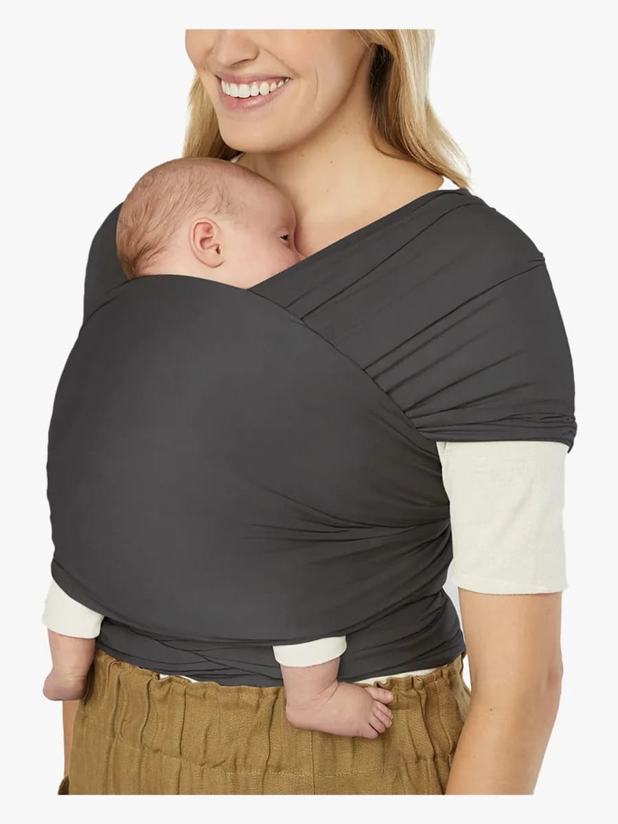 Ergobaby Aura Wrap Knit Bärsjal, Soft Black - Bäst i test