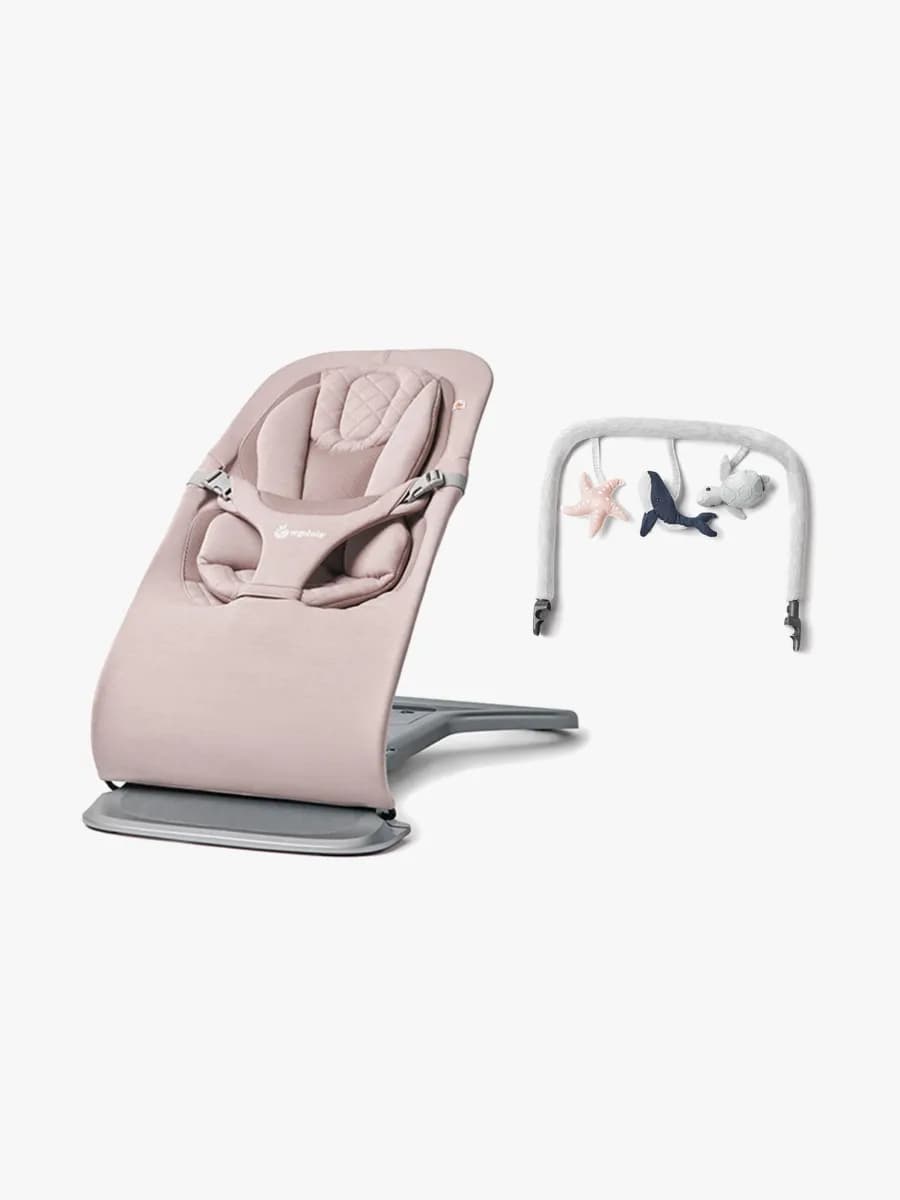 Ergobaby Evolve 3-in-1 Babysitter inkl. Lekbåge, Blush Pink