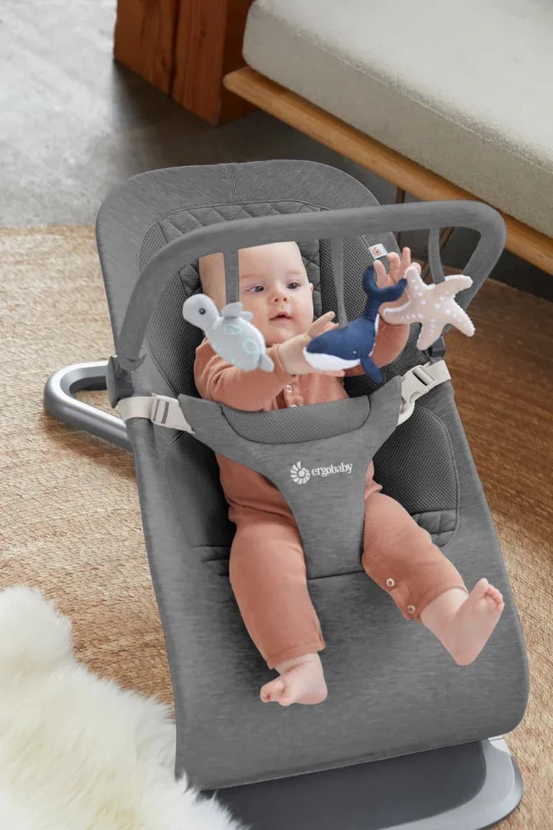 Ergobaby Evolve Lekbåge Ocean Wonders, Charcoal Grey