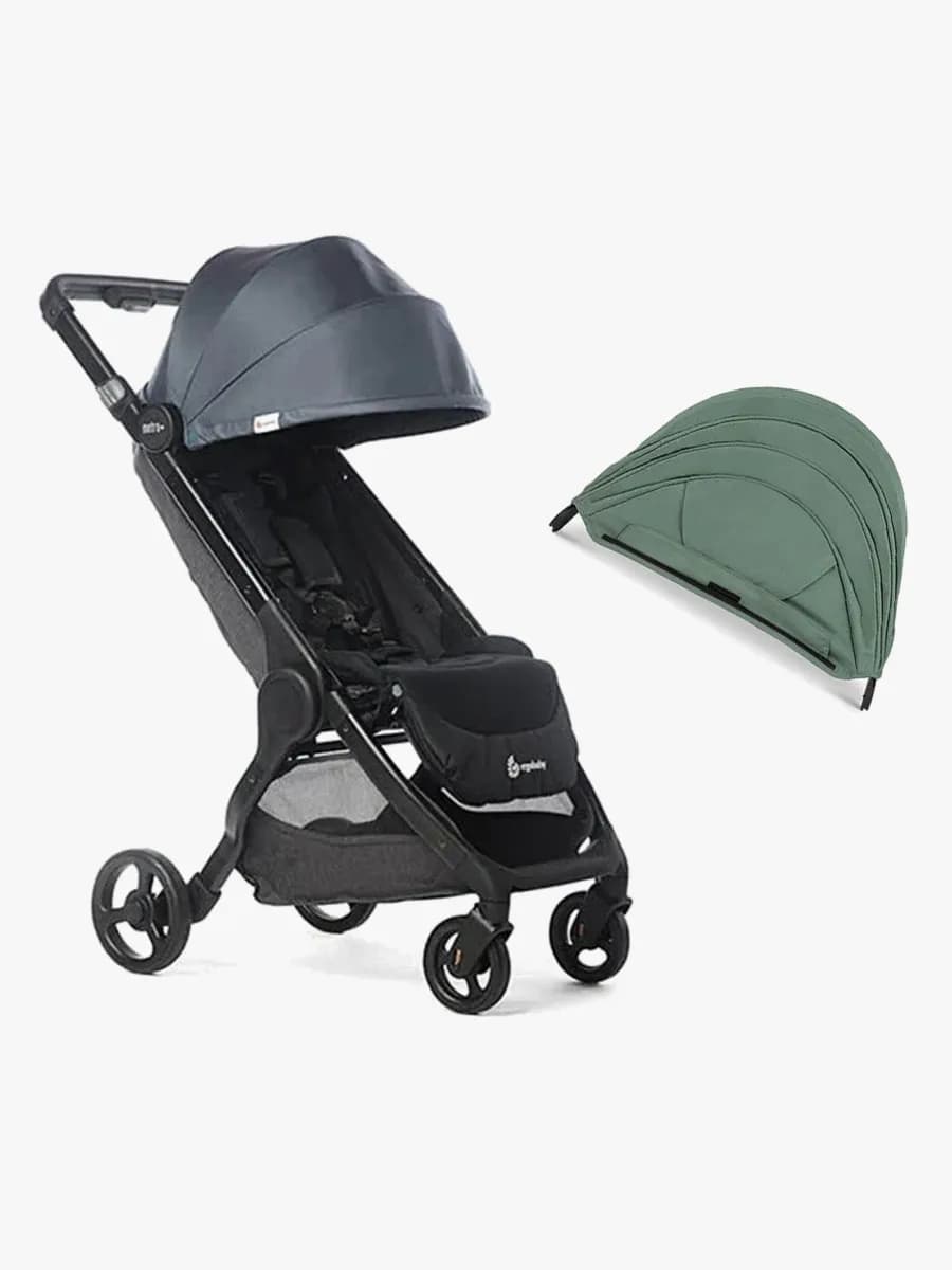 Ergobaby Metro+ Sulky inkl. Extra Sufflett, Slate Grey/Sea Grass