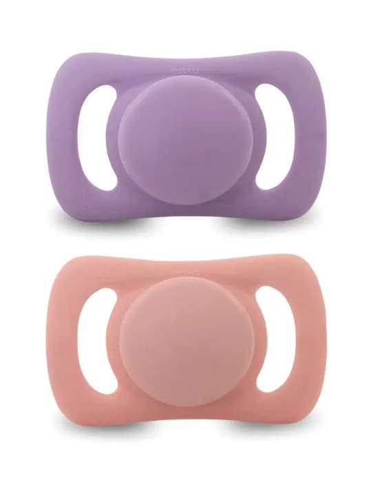 Esska Chilla Lilla Napp Silikon 2-pack 0-6 mån (Lila/Rosa)