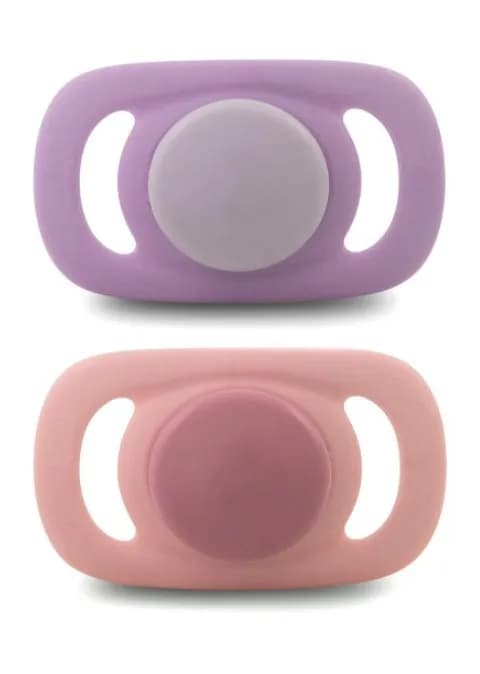 Esska Chilla Napp Silikon 2-pack 4-36 mån (Lila/Rosa)