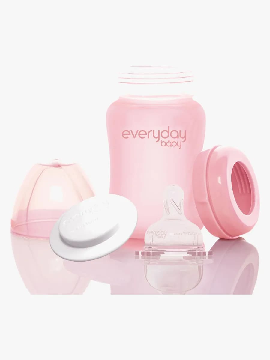 Everyday Baby Nappflaska Glas 150 ml, Ljusrosa