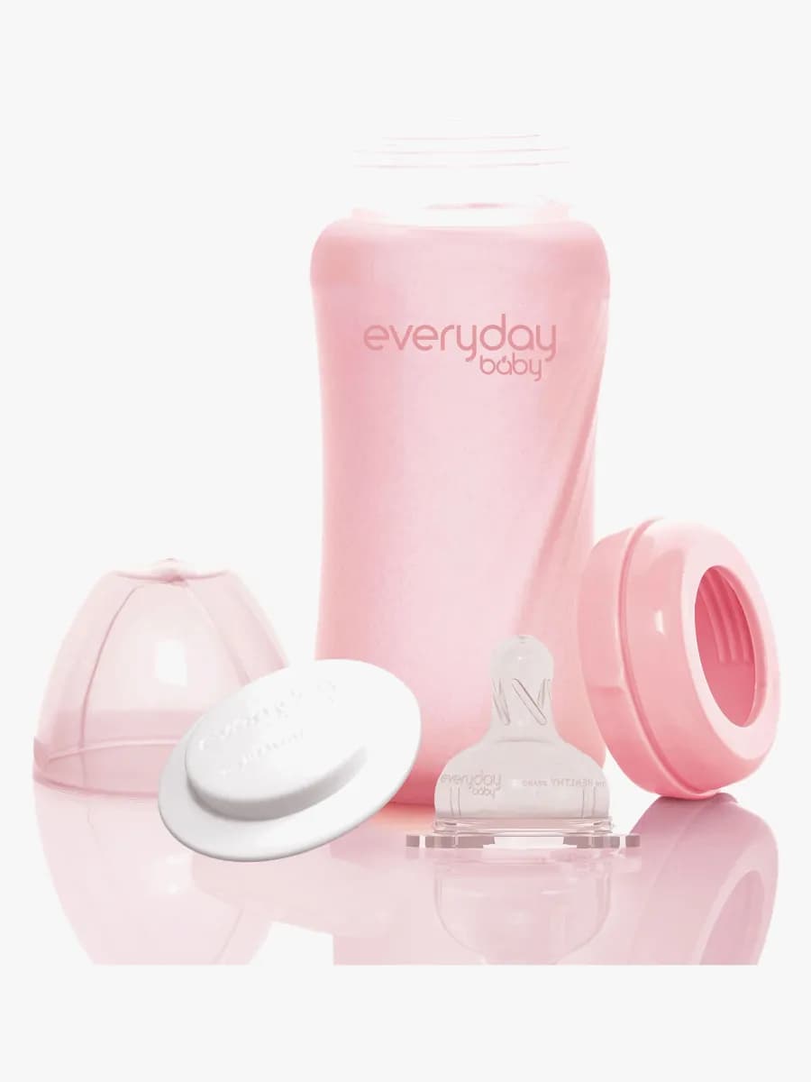 Everyday Baby Nappflaska Glas 240 ml, Ljusrosa