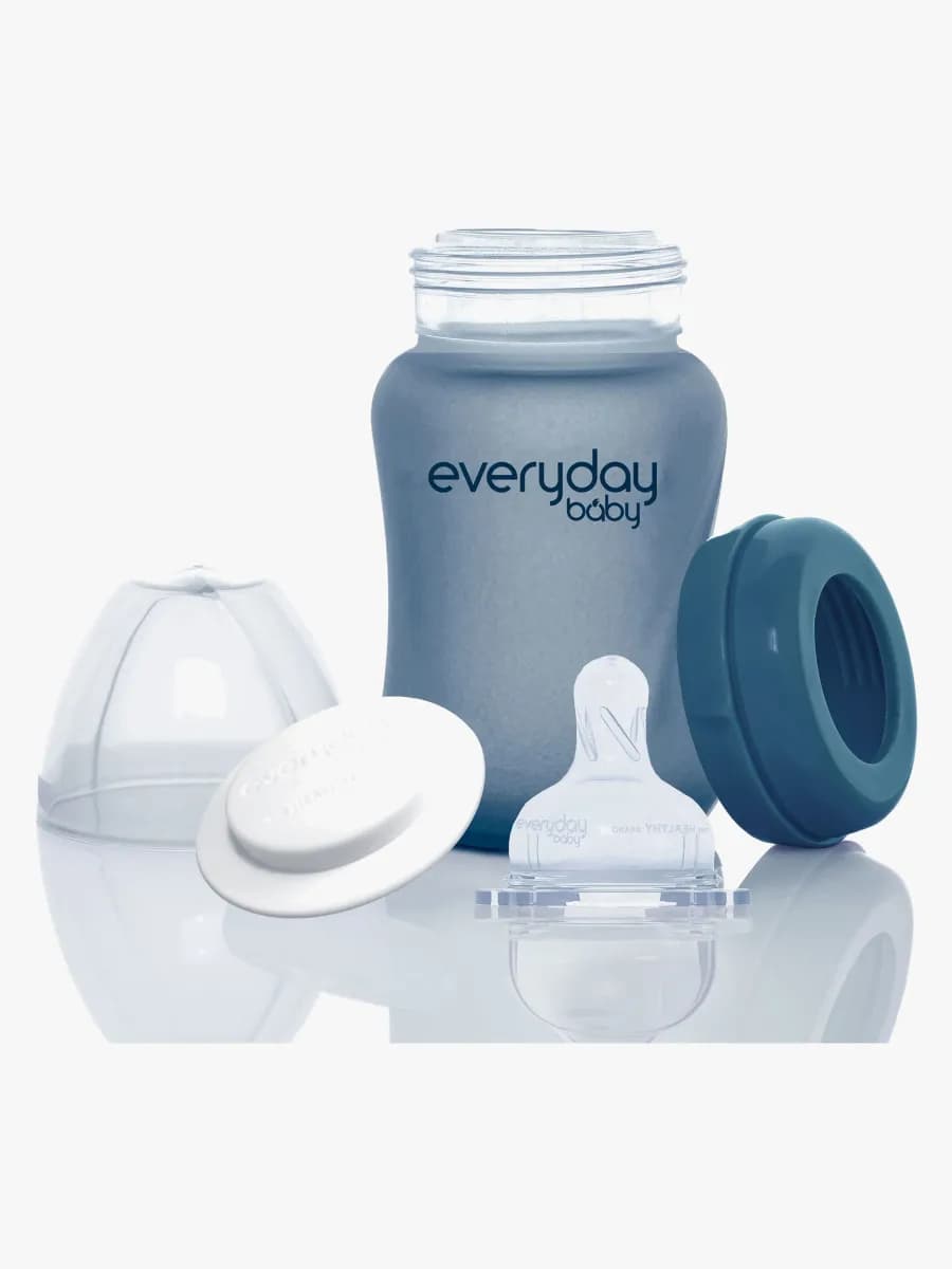 Everyday Baby Värmeindikerande Nappflaska Glas 150 ml Blåbär