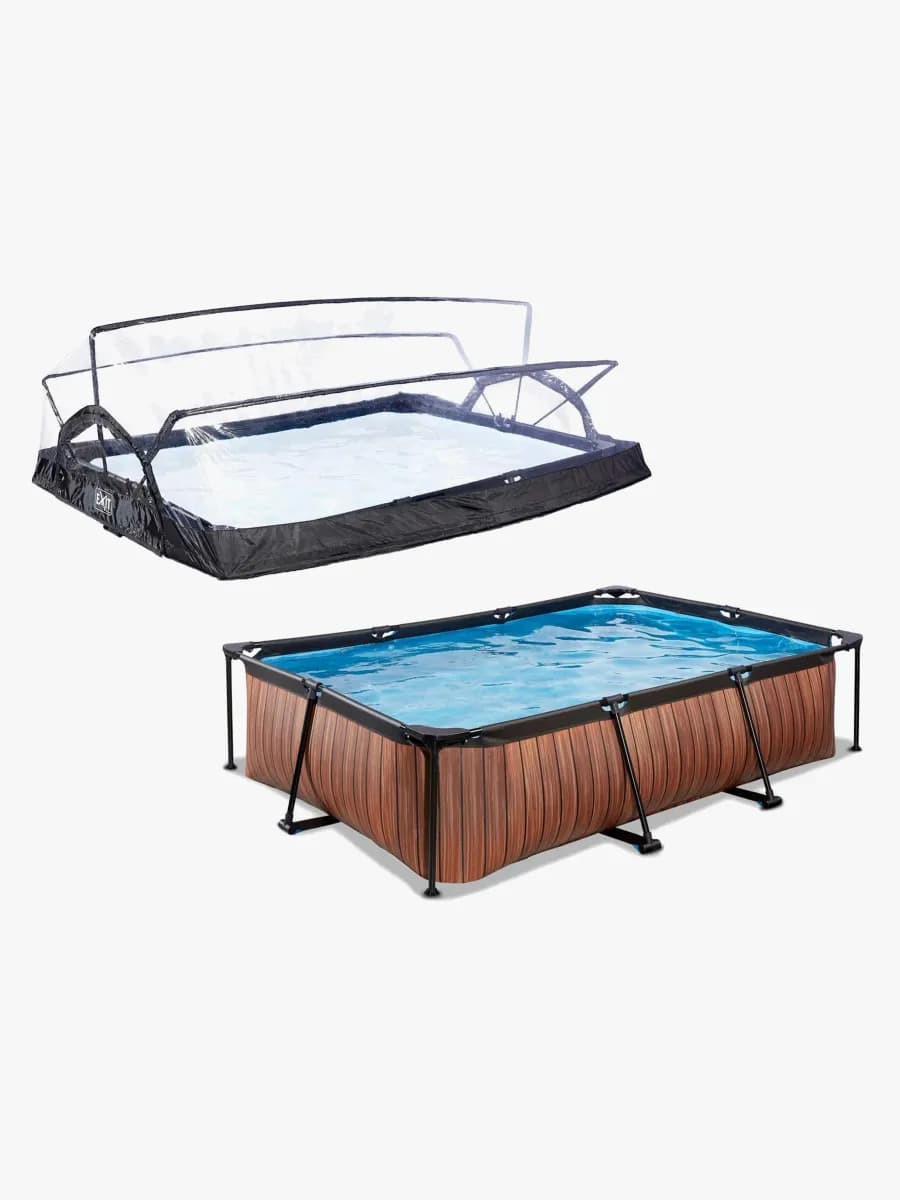 EXIT Poolset med Kupol 300x200x65 cm, Brun