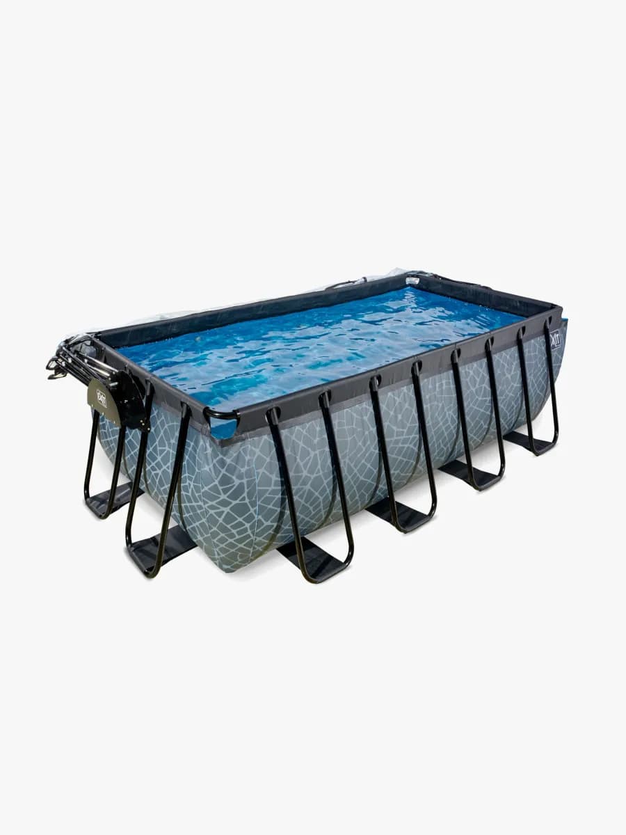 EXIT Poolset med Kupol 400x200x122 cm, Grå