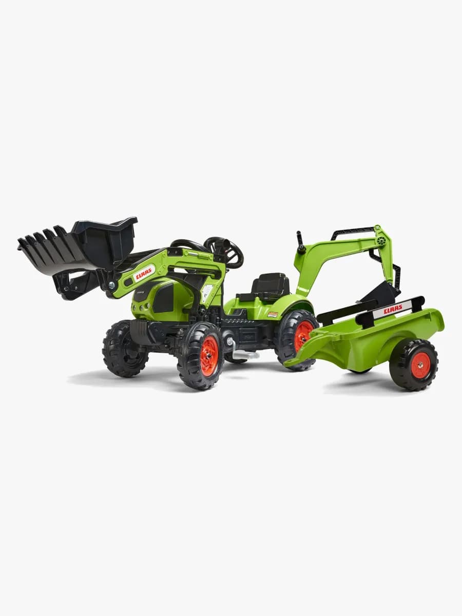 Falk Claas Arion 410 Traktorgrävare med Släpvagn