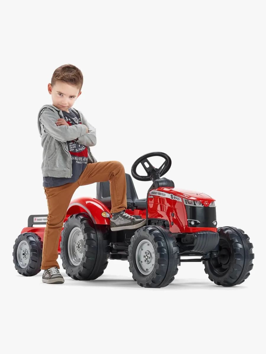 Falk Massey Ferguson S8740 Traktor med Släpvagn