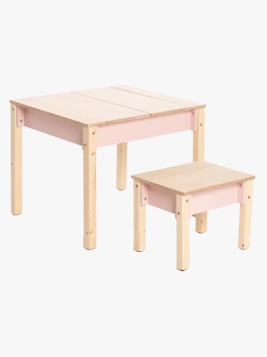 Family-scl Smart Förvaring Bord med Stol, Rosa, Förvaring Barnrum