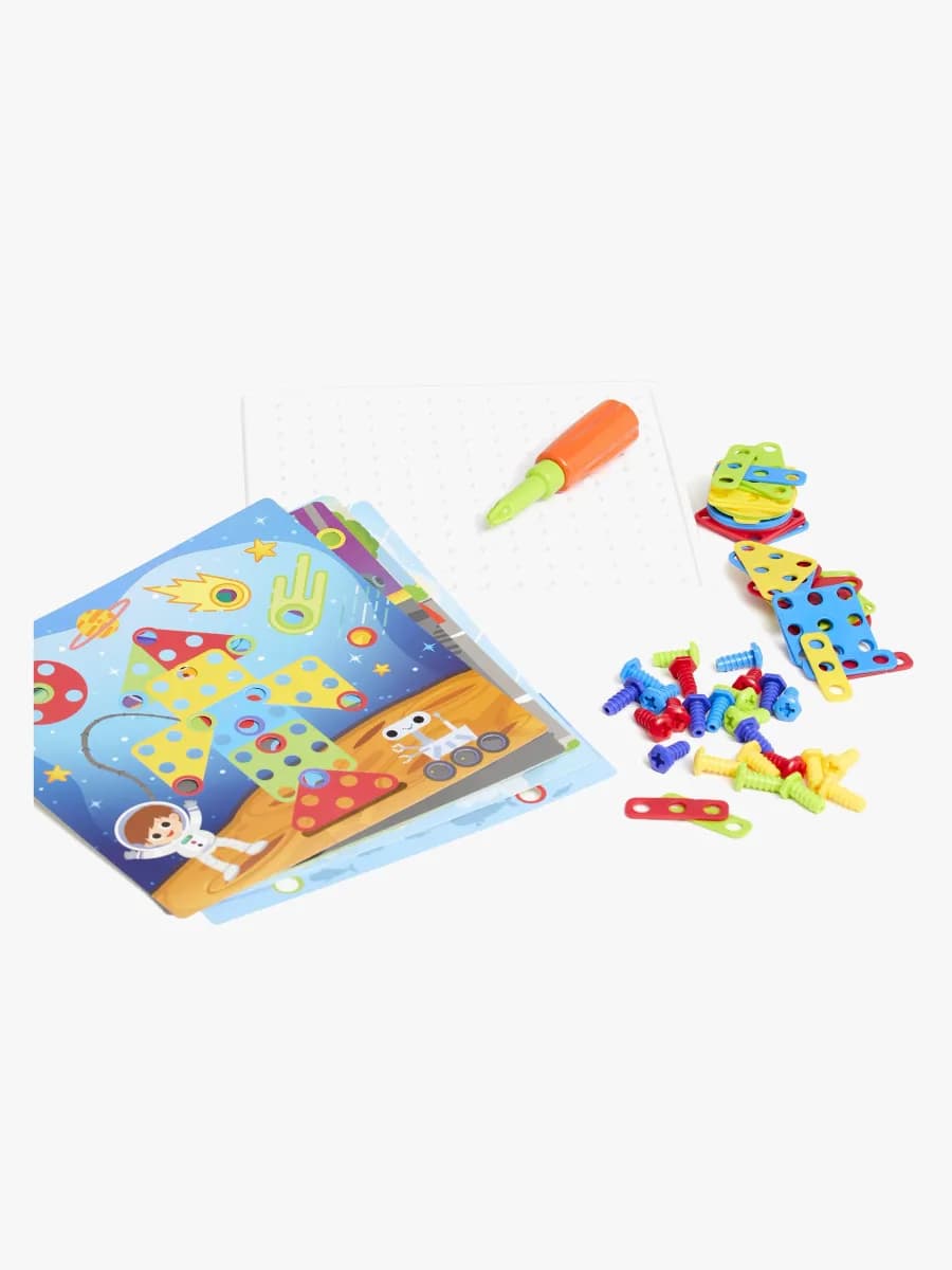 Fippla Screw A Puzzle Building Kit Barnpussel 64 Delar