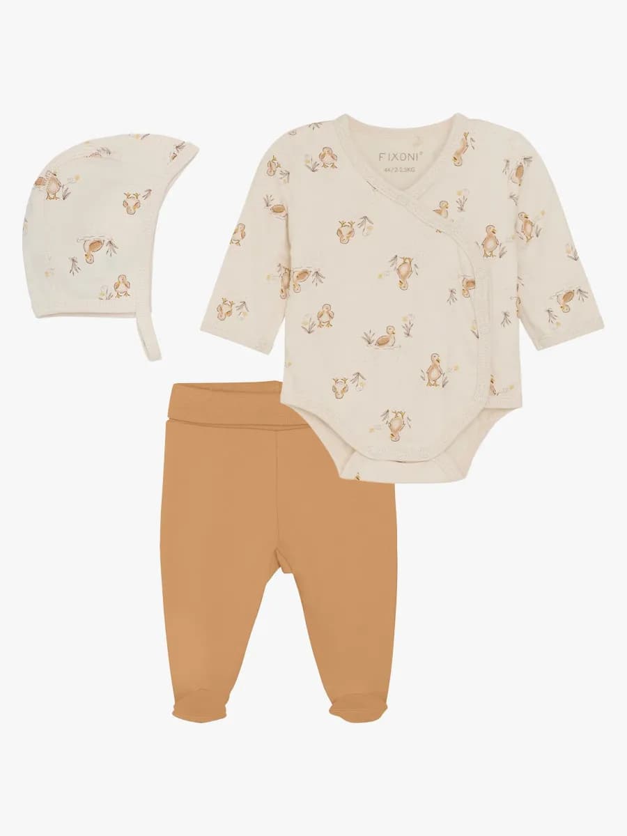Fixoni Prematur Pyjamasset Stl 50, Brun