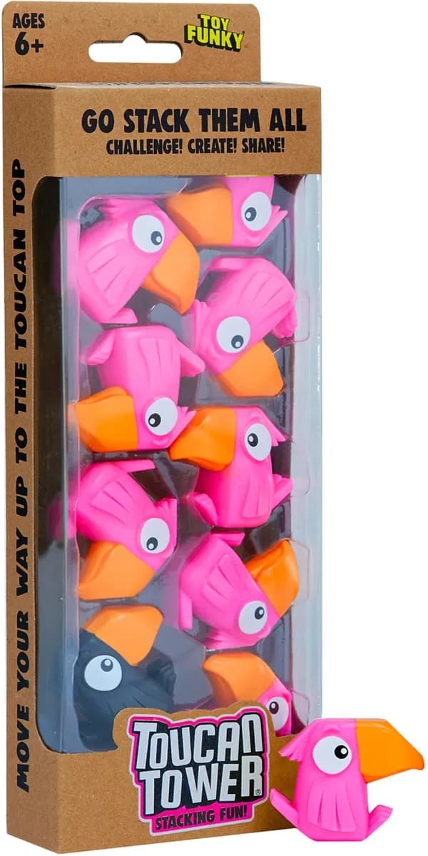 Funhouse Games Toucan Tower Spel, Rosa