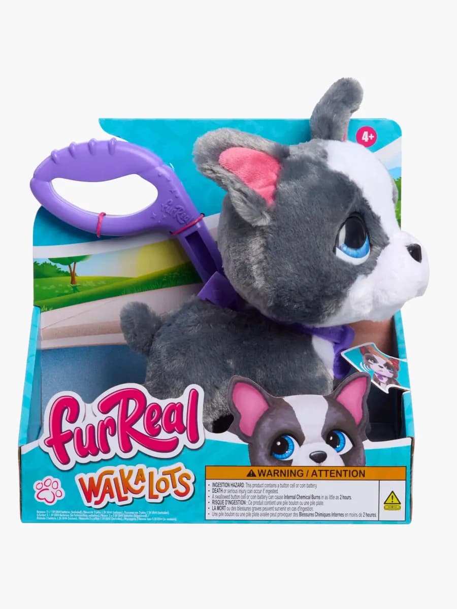 Fur Real Walk-A-Lots Interaktiv Leksak Fransk Bulldogg 23 cm