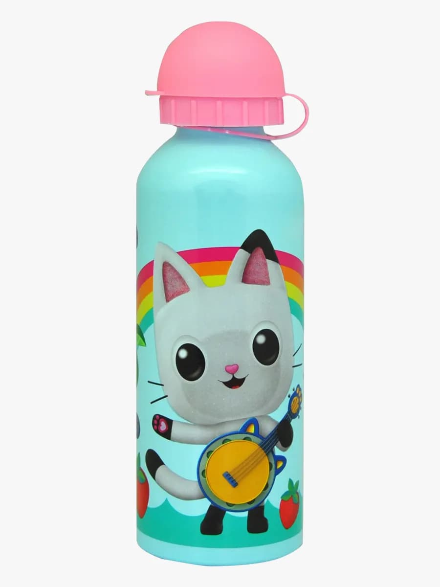 Gabby's Dollhouse  Aluminium Vattenflaska 500 ml, Blå/Rosa